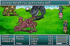 Golem crying for help in FF5A.png